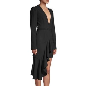 Michael Kors Collection Asymmetrical Black Dress